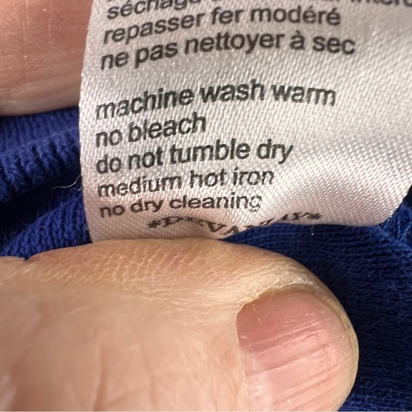 VINTAGE LACOSTE ¼ ZIP MEN’S PULLOVER. Blue w/green alligator logo. 100% Cotton - Picture 6 of 8